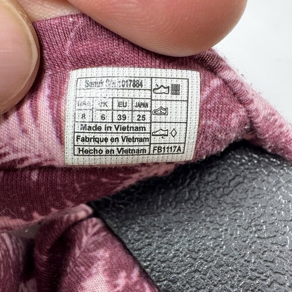 Sanuk Shoes Womens 8 Yoga Sling Ella Prints Slingback Flip Flops 1017884 Pink - Picture 7 of 8